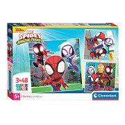 Clementoni Jigsaw Puzzle Super Color Square Marvel Spidey and His Friends, 3x48pcs.