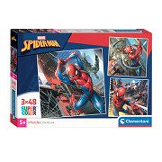 Clementoni Jigsaw Puzzle Super Color Square Marvel Spiderman, 3x48pcs.