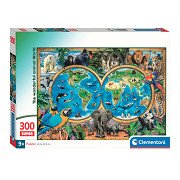 Clementoni Jigsaw Puzzle Super Color The Wonderful Animal World, 300pcs.