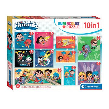 Clementoni Legpuzzel Super Color 10in1  DC Comics