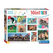 Clementoni Jigsaw Puzzle Super Color 10in1 Animal Friends