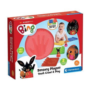 Clementoni Baby - Sensorische Spielmatte Bing mit Spielfiguren, 6 Stück.