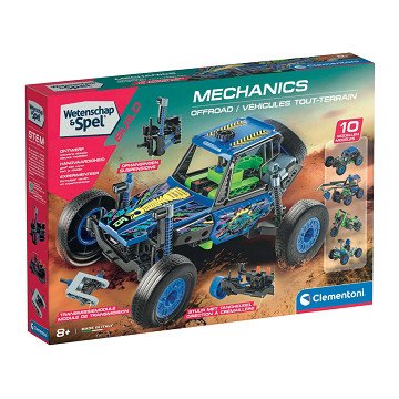 Clementoni Science and Play - Mechanics Off Road Construction Set, 10 Models