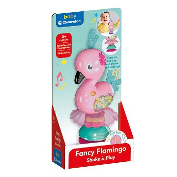 Clementoni Baby Shake and Play Flamingo with Sound and Suction Cup