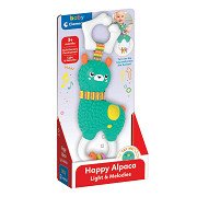 Clementoni Baby Happy Alpaka-Rassel mit Licht und Ton