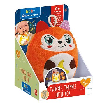 Clementoni Baby Twinkle Winkle Little Fox Cuddly Toy Night Light