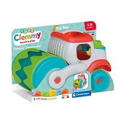 Clementoni Baby Soft Clemmy Steamroller Vehicle with Blocks, 9pcs.