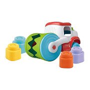 Clementoni Baby Soft Clemmy Steamroller Vehicle with Blocks, 9pcs.