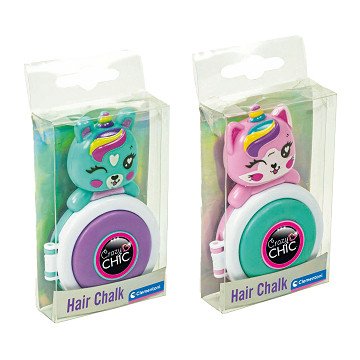 Clementoni Crazy Chic Lovely Haarkreide Einhorn Lila/Blau