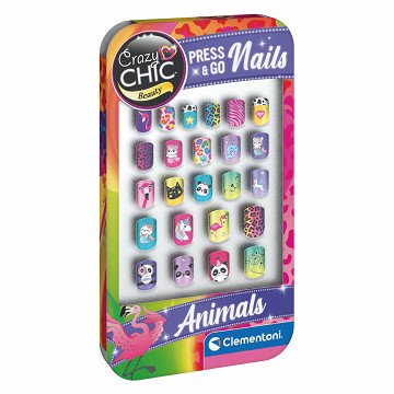 Clementoni Crazy Chic Press & Go Nails - Animals