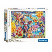 Clementoni Jigsaw Puzzle Artwork Elephants Carnival, 500pcs.