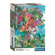 Clementoni Puzzle „Kopf im Dschungel“, 500 Teile.
