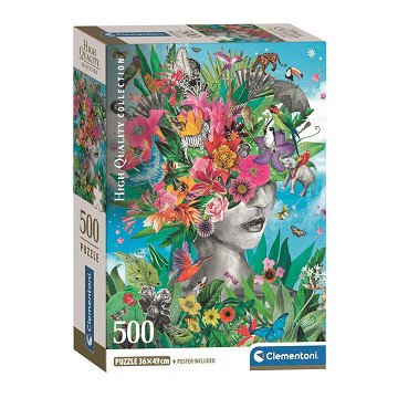 Clementoni Puzzle „Kopf im Dschungel“, 500 Teile.