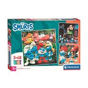 Clementoni Legpuzzel Square Smurfs, 3x48st.