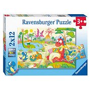 Favorite Dinos Puzzle, 2x12pcs.