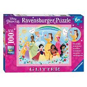 Disney Prinses Glitzerpuzzle, 100 Teile. XXL