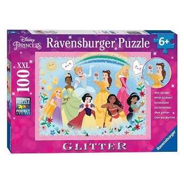 Disney Prinses Glitter Puzzle, 100pcs. XXL