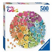 Kreis-der-Farben-Puzzles - Blumen, 500 Teile.