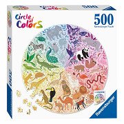 Kreis-der-Farben-Puzzles - Tiere, 500 Teile.