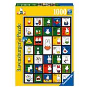 Miffy Book Covers Jigsaw Puzzle, 1000pcs.