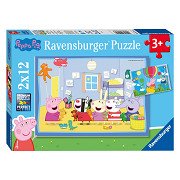 Die Abenteuer von Peppa Pig Puzzle, 12-teilig.