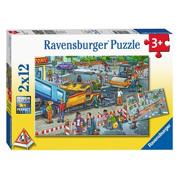 Arbeit auf der Straße Puzzle, 2x12tlg.