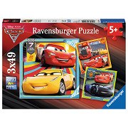 Ravensburger Disney Cars 3 Puzzel, 3x49st.