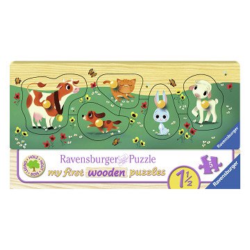 My First Wooden Puzzle - Dearest Animal Friends, 5 pcs.