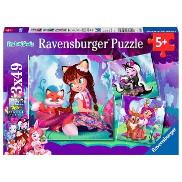 The Beautiful World of the Enchantimals Puzzle, 3x49pcs.