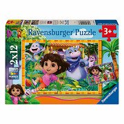 Ravensburger Jigsaw Puzzle Dora the Explorer We Can Do It! - 2x12 pcs.