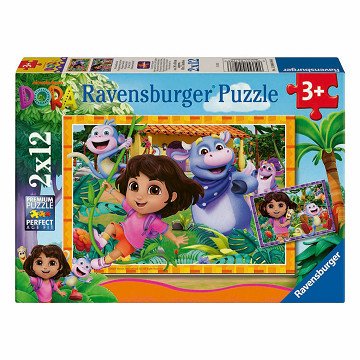 Ravensburger Legpuzzel Dora the Explorer We Kunnen Het! - 2x12st.