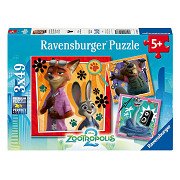 Jigsaw puzzle Zootopia 2 - 3x49 pcs.