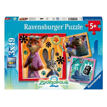 Jigsaw puzzle Zootopia 2 - 3x49 pcs.