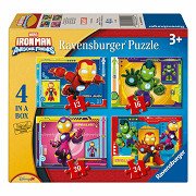 Iron Man und seine fantastischen Freunde Puzzle - 4 Puzzles