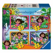 Dora the Explorer Puzzle: Erlebe das Abenteuer! - 4 Puzzles