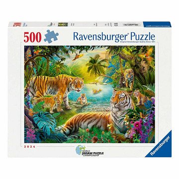 Ravensburger Jigsaw Puzzle Tiger Family in the Oasis - 500 pcs.