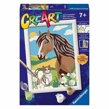 Ravensburger CreArt Paint by Numbers - Horse and Kitty