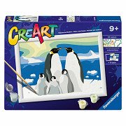 Ravensburger CreArt Schilderen op Nummer - Pinguin Familie