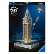 Ravensburger 3D Puzzle Iconics BIG Ben – Mit Licht – 235 Teile.