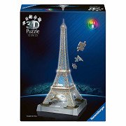 Ravensburger 3D Puzzle Iconics Eiffelturm – Mit Licht – 243 Teile.