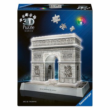 Ravensburger 3D Puzzel Iconics Arc de Triomphe Parijs - Met Licht - 255st.