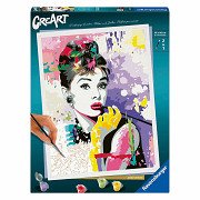 Ravensburger CreArt Schilderen op Nummer - Audrey Hepburn