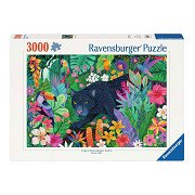 Ravensburger Puzzle Panther im blühenden Dschungel - 3000 Teile