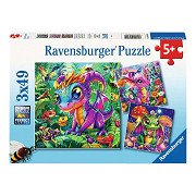 Ravensburger Puzzle Baby Garden Dragons - 3x49 Teile.