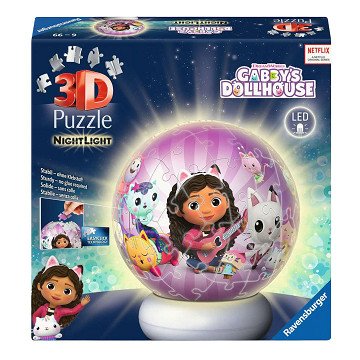 Ravensburger 3D Puzzel Nachtlamp Gabby's Dollhouse - 73st.