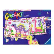 Ravensburger CreArt Paint by Numbers - Colorful Dinosaurs
