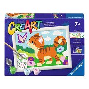 Ravensburger CreArt Malen nach Zahlen – Katze mit Schmetterling