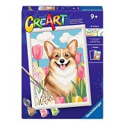 Ravensburger CreArt Paint by Numbers - Flowery Corgi