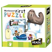 Headu My First Puzzle North Pole with 5 Wooden Animals