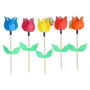 Holzwindmühle Tulpe